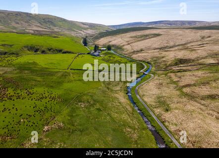 Tarras Valley, Teil der Langholm Moor Community Buyout, um Land von Buccleuch Estates zu kaufen, um das Tarras Valley Nature Reserve zu schaffen. Stockfoto