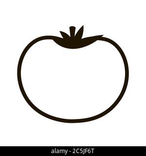 Tomate-Ikone in trendigem flachem Stil isoliert. EPS 10. Stock Vektor