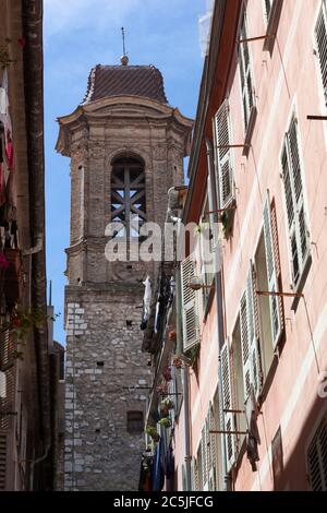 Straße in der Altstadt, Nizza, Provence-Alpes-Cote d'Azur, Frankreich, Europa Stockfoto