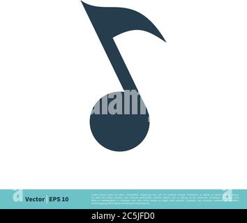 Key Note Music Icon Vektor Logo Vorlage Illustration Design. Vektor EPS 10. Stock Vektor