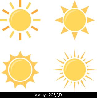 Vektorset mit Sonnensymbolen Stock Vektor