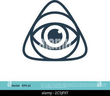 Augenkugel, Vision Icon Vektor Logo Vorlage Illustration Design. Vektor EPS 10. Stock Vektor