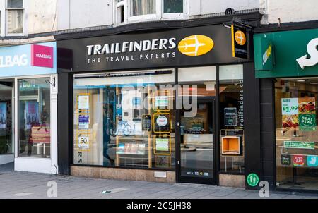 The Trailfinders travel Shop in Western Road Brighton UK Stockfoto