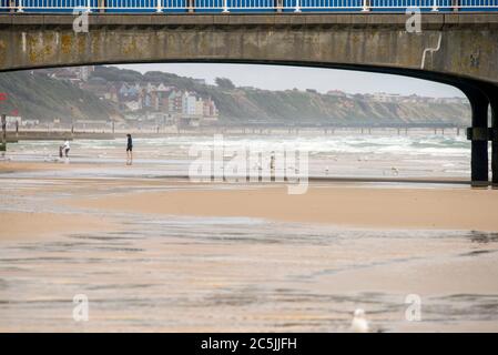 Bournemouth, Dorset, Großbritannien, 3. Juli 2020. Der menschenleere Bournemouth Beach als COVID-19 Lockdown Regeln sind in Großbritannien entspannt. Credit John Beasley/Alamy Live News Stockfoto
