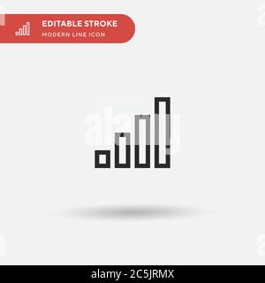 Symbol für einfachen Vektor des Signals. Illustration Symbol Design Vorlage für Web mobile UI Element. Perfekte Farbe modernes Piktogramm auf bearbeitbaren Strich. Signalsymbole für Ihr Geschäftsprojekt Stock Vektor