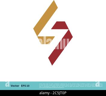 Buchstabe S Pfeil Logo Symbol Vektor Logo Vorlage Illustration Design. Vektor EPS 10. Stock Vektor