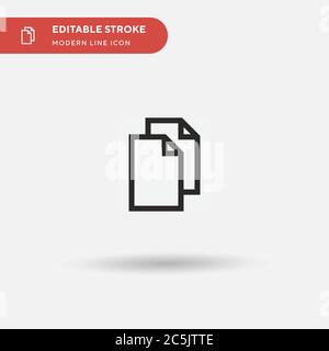 Einfaches Vektorsymbol kopieren. Illustration Symbol Design Vorlage für Web mobile UI Element. Perfekte Farbe modernes Piktogramm auf bearbeitbaren Strich. Kopieren Sie Symbole für Ihr Geschäftsprojekt Stock Vektor