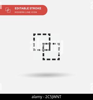 Symbol für einfachen Vektor der Kreuzung. Illustration Symbol Design Vorlage für Web mobile UI Element. Perfekte Farbe modernes Piktogramm auf bearbeitbaren Strich. Schnittsymbole für Ihr Geschäftsprojekt Stock Vektor