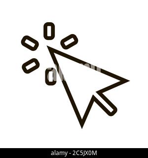 Maus-Klick-Cursor-Symbol in trendigen flachen Stil isoliert. Eps 10. Stock Vektor