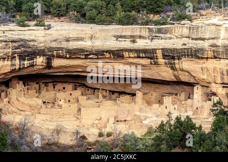 Cliff Palace, Mesa Verde Nationalpark, Colorado USA Stockfoto
