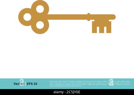 Key Icon Vektor Logo Vorlage Illustration Design. Vektor EPS 10. Stock Vektor