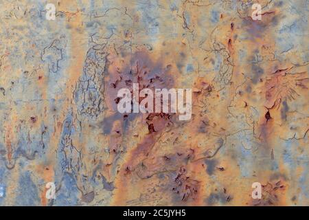 Old Weathered Rusty Metal Texture nützlich für Hintergründe und Overlays Stockfoto