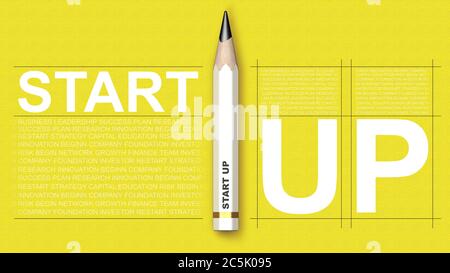 Illustration eines Start-up-Konzepts Stockfoto