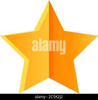 Goldener Stern auf weißem Hintergrund isoliert. vektor-Illustration. Stock Vektor