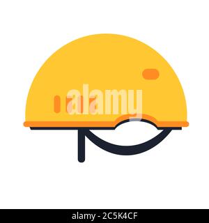 Fahrrad-Schutzhelm-Symbol in flachem Stil. Vektorgrafik. Stock Vektor