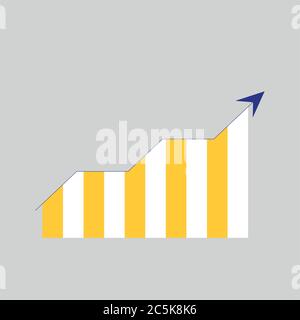 Grafik-Symbol in trendigen flachen Stil isoliert auf grauem Hintergrund. Diagrammbalken-Symbol für Ihre Website-Design, Logo, App, UI. Vektorgrafik Stock Vektor