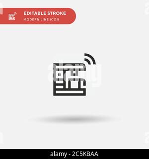 Einfaches Vektorsymbol für Kaffeemaschinen. Illustration Symbol Design Vorlage für Web mobile UI Element. Perfekte Farbe modernes Piktogramm auf bearbeitbaren Strich. Symbole für Kaffeemaschinen für Ihr Geschäftsprojekt Stock Vektor