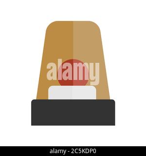 Warnsignal Sirene auf weißem Hintergrund. EPS 10. Stock Vektor