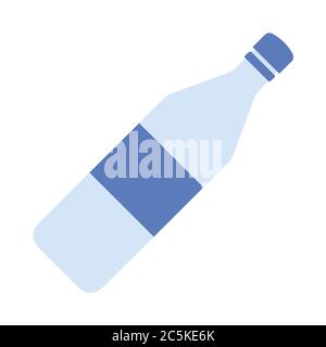 Symbol für eine Flasche Wasser auf weißem Hintergrund. Vektor-Illustration in trendigen flachen Stil. EPS 10 Stock Vektor