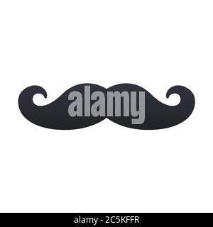 Schnurrbart-Ikone in trendiger Flachform. Vektorgrafik. EPS 10. Stock Vektor