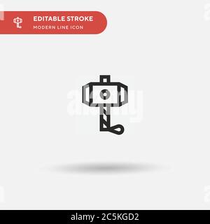 Symbol für einfachen Vektor. Illustration Symbol Design Vorlage für Web mobile UI Element. Perfekte Farbe modernes Piktogramm auf bearbeitbaren Strich. Thor-Symbole für Ihr Geschäftsprojekt Stock Vektor