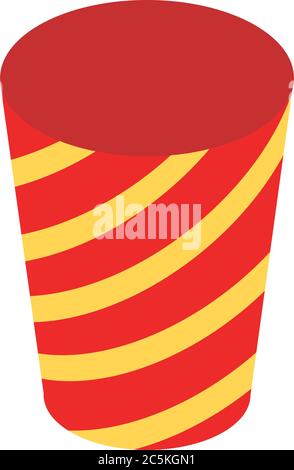 Papiertasse Vektor. Leeren Sie das Clean Paper oder den Kunststoff-Ccontainer für Getränke. Isolierte Abbildung. Stock Vektor