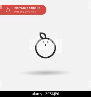 Orangefarbenes einfaches Vektorsymbol. Illustration Symbol Design Vorlage für Web mobile UI Element. Perfekte Farbe modernes Piktogramm auf bearbeitbaren Strich. Orangefarbene Symbole für Ihr Geschäftsprojekt Stock Vektor