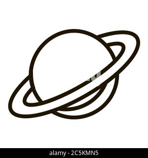 Planet saturn Ikone in trendigen flachen Stil isoliert. Eps 10. Stock Vektor