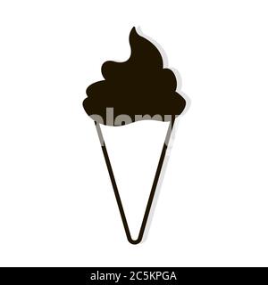 Eis auf weißem Hintergrund. Vektor-Illustration in trendigen flachen Stil. ESP 10. Stock Vektor