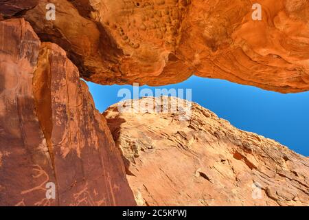 Felsformationen im Valley of Fire State Park, Nevada, USA Stockfoto