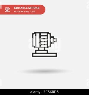 Einfaches Vektorsymbol für Engine. Illustration Symbol Design Vorlage für Web mobile UI Element. Perfekte Farbe modernes Piktogramm auf bearbeitbaren Strich. Engine-Symbole für Ihr Geschäftsprojekt Stock Vektor