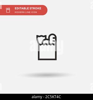 Einfaches Vektorsymbol für Lebensmittel. Illustration Symbol Design Vorlage für Web mobile UI Element. Perfekte Farbe modernes Piktogramm auf bearbeitbaren Strich. Lebensmittelgeschäfte Symbole für Ihr Business-Projekt Stock Vektor