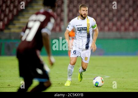 Salerno, Italien 3. Juli 2020. Allievi Nicholas Spieler von Juve Stabia, während eines Spiels der italienischen Serie B Meisterschaft zwischen Salernitana - Juve Stabia endete mit dem Sieg von Salernitana, Spiel im Arechi-Stadion in Salerno gespielt. Kredit: Vincenzo Izzo / Alamy Live Nachrichten Stockfoto