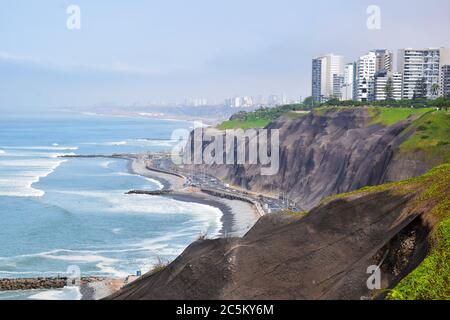 Landschaft in Miraflores im Süden von Lima, Peru Stockfoto