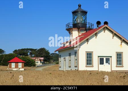 Cabrillo Point Lighthouse, Mendocino County, Kalifornien, USA Stockfoto