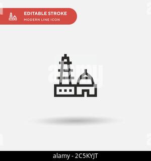 Einfaches Vektorsymbol Qutub. Illustration Symbol Design Vorlage für Web mobile UI Element. Perfekte Farbe modernes Piktogramm auf bearbeitbaren Strich. Qutub-Icons für Ihr Business-Projekt Stock Vektor