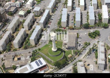 Ariel-Ansicht von Okinawa, Japan von einem Hubschrauber aus. Stockfoto