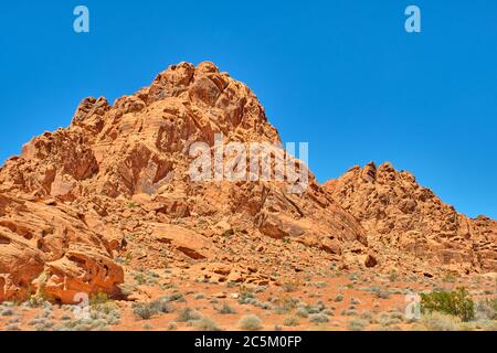 Felsformationen im Valley of Fire State Park, Nevada, USA Stockfoto