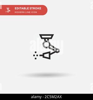Einfaches Vektor-Symbol für Industrieroboter. Illustration Symbol Design Vorlage für Web mobile UI Element. Perfekte Farbe modernes Piktogramm auf bearbeitbaren Strich. Industrial Robot Icons für Ihr Business-Projekt Stock Vektor