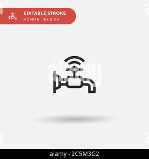 Tippen Sie auf einfaches Vektorsymbol. Illustration Symbol Design Vorlage für Web mobile UI Element. Perfekte Farbe modernes Piktogramm auf bearbeitbaren Strich. Wasserhahn Symbole für Ihr Business-Projekt Stock Vektor
