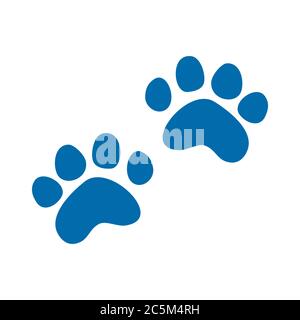 Hund oder Katze Pfote auf weißem Hintergrund. Vektorgrafik. EPS 10. Stock Vektor