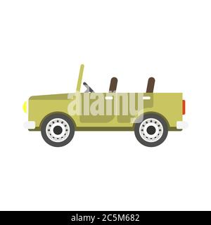 Geländewagen auf weißem Hintergrund. Vektor-Illustration in trendigen flachen Stil. EPS 10 Stock Vektor