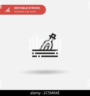 Einfaches Vektorsymbol für die Nachricht in EINER Flasche. Illustration Symbol Design Vorlage für Web mobile UI Element. Perfekte Farbe modernes Piktogramm auf bearbeitbaren Strich. Symbole für die Botschaft in EINER Flasche für Ihr Geschäftsprojekt Stock Vektor
