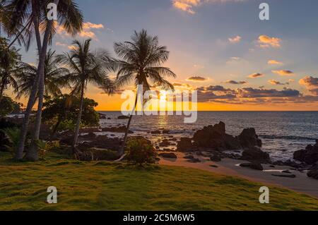 Strand an der Pazifikküste Costa Ricas, Corcovado Nationalpark. Stockfoto