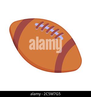 American Football oder Rugby Ball im trendigen flachen Stil. Vektorgrafik. EPS 10. Stock Vektor