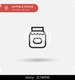 Einfaches Vektorsymbol für Stau. Illustration Symbol Design Vorlage für Web mobile UI Element. Perfekte Farbe modernes Piktogramm auf bearbeitbaren Strich. Jam-Symbole für Ihr Geschäftsprojekt Stock Vektor