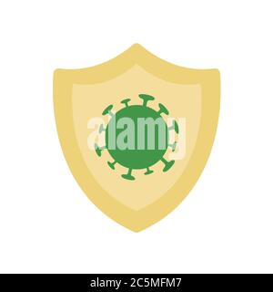 Corona Virus 2019-nCoV auf weißem Hintergrund. Trendy flachen Stil für Grafik-Design, Web-Site. Vektorgrafik EPS 10. Stock Vektor