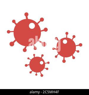 Corona Virus 2019-nCoV auf weißem Hintergrund. Trendy flachen Stil für Grafik-Design, Web-Site. Vektorgrafik EPS 10. Stock Vektor