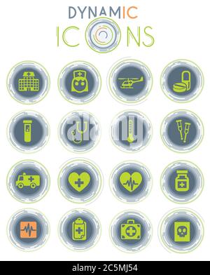 Dynamische Symbole für Medizin Stock Vektor