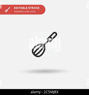 Einfaches Vektorsymbol für Schneebesen. Illustration Symbol Design Vorlage für Web mobile UI Element. Perfekte Farbe modernes Piktogramm auf bearbeitbaren Strich. Symbole für Ihr Geschäftsprojekt Stock Vektor